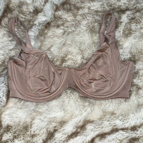 CUUP Underwire Tan Neutral Satin Feel Bra | Size 30G - Picture 2 of 8